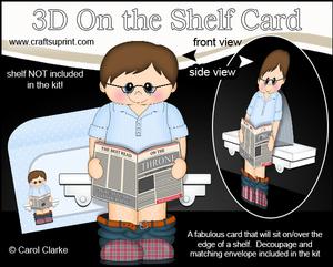 3D on the Shelf Card Kit - Liam on the Throne