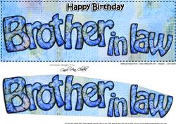 Large Dl Birthday Brother in Law Clocks 3D Decoupage
