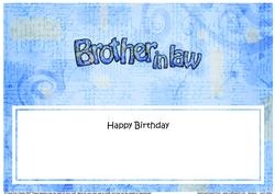 Large Dl Birthday Brother in Law Clocks Matching Insert