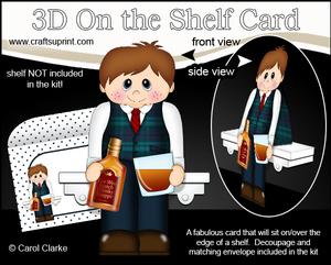 3D on the Shelf Card Kit - Little Whisky Drinker Malcolm