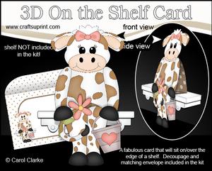 3D on the Shelf Card Kit - Milly Moo Cow