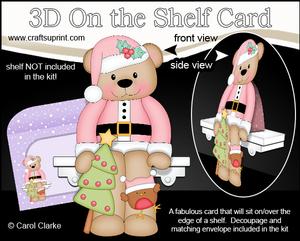 3D on the Shelf Card Kit - Christmas Livvy Bear's Xmas Tree