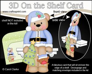 3D on the Shelf Card Kit - Christmas Austin Bear's Xmas Tree