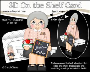 3D on the Shelf Card Kit - Mrs Jones the Older Teacher