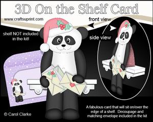 3D on the Shelf Card Kit - Christmas Panda Su Ling