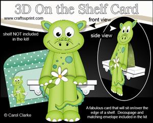 3D on the Shelf Card Kit - Little Dinosaur Denis