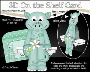 3D on the Shelf Card Kit - Little Dinosaur Deke
