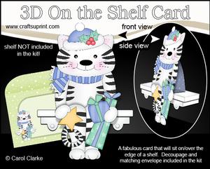 3D on the Shelf Card Kit - Christmas Cat Muffin