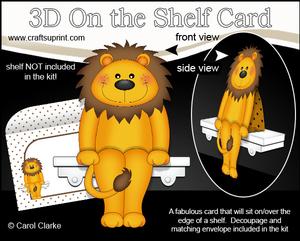 3D on the Shelf Card Kit - Lloyd the Little Lion