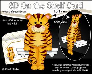 3D on the Shelf Card Kit - Tinker the Little Tiger