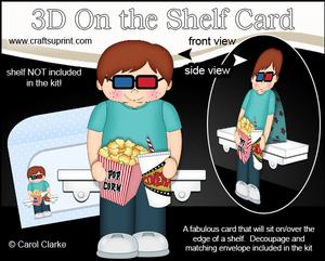 3D on the Shelf Card Kit - 3D Film Night Connor