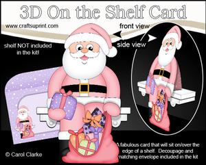 3D on the Shelf Card Kit - Christmas Santa's Sack