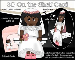 3D on the Shelf Card Kit - Little Ethnic Bride Kiara