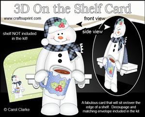 3D on the Shelf Card Kit - Mack the Snowman
