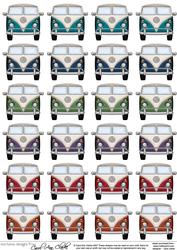 Vw Campervan Decoupage Designs