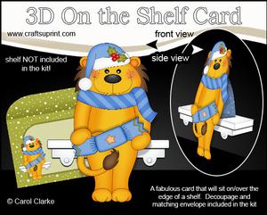 3D on the Shelf Card Kit - Christmas Lloyd Lion