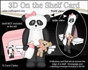 3D on the Shelf Card Kit - New Baby Panda Su Ling