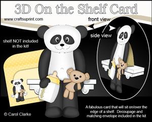3D on the Shelf Card Kit - New Baby Panda Xin Xin