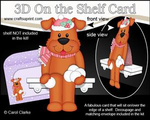 3D on the Shelf Card Kit - Christmas Rusty Dog
