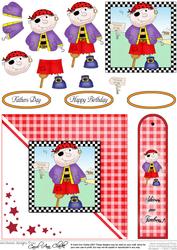 Pirates Ahoy!! Quick Card with 3D Decoupage