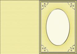 A5 'silver Metallic Frame' Card Front or Insert