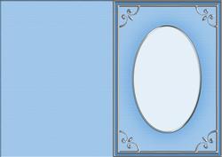 A5 'silver Metallic Frame' Card Front or Insert