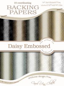 'daisy Embossed' Backing Paper Kit