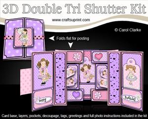 3D Girlz Double Tri Shutter Card Kit