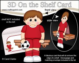 3D on the Shelf Card Kit - Little Footballer Danny