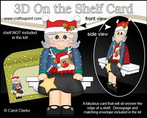 3D on the Shelf Card Kit - Christmas Jumper Old Lady