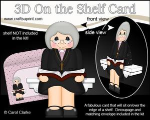 3D on the Shelf Card Kit - Old Woman Priest Judith