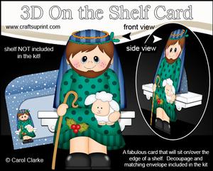 3D on the Shelf Card Kit - Little Christmas Nativity Joseph
