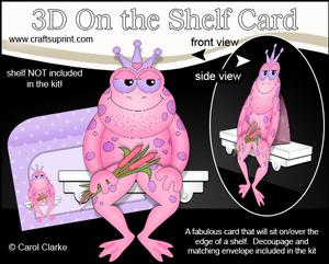 3D on the Shelf Card Kit - Litle Freya Frog