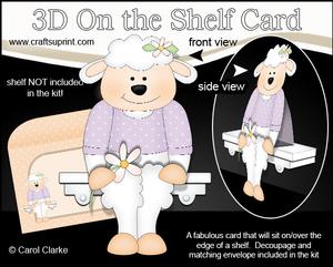 3D on the Shelf Card Kit - Litle Lamb