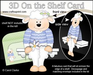 3D on the Shelf Card Kit - Litle Lamb