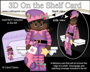 3D on the Shelf Card Kit - Ethnic Christmas Elf