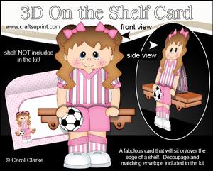 3D on the Shelf Card Kit - Little Footballer Julia