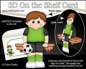 3D on the Shelf Card Kit - Little Footballer Luis