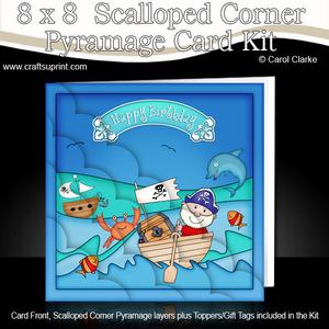 8 x 8 Birthday Pirates Scalloped Corner Kit