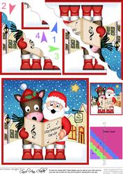 Singing Santa & Gigi Merry Carollers Scallop Corner