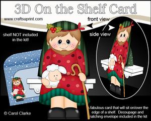 3D on the Shelf Card Kit - Christmas Nativity Shepherd