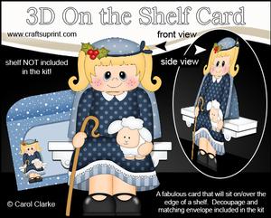 3D on the Shelf Card Kit - Christmas Nativity Shepherd