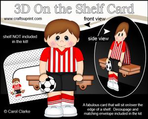 3D on the Shelf Card Kit - Little Footballer Colin