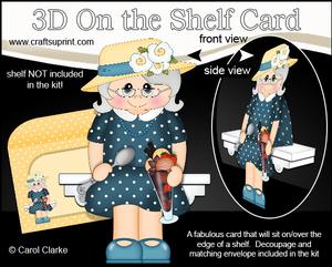 3D on the Shelf Card Kit - Gossip Galz - Ice Cream Irene