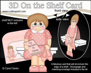 3D on the Shelf Card Kit - Little Dance Teacher Madame Twirl