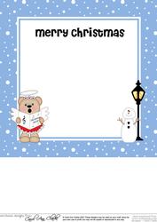 8 x 8 Christmas Angel Livvy Bear Insert