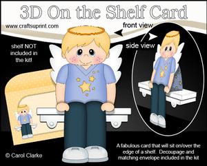 3D on the Shelf Card Kit - Little Birthday Boy Angel