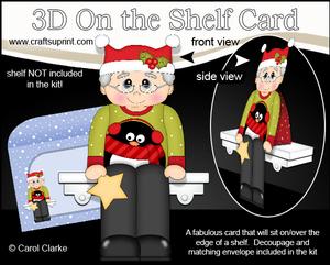 3D on the Shelf Card Kit - Christmas Jumper Old Man