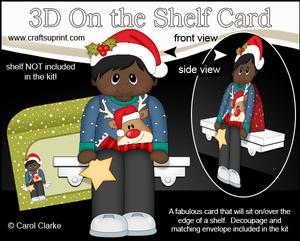 3D on the Shelf Card Kit - Ethnic Christmas Jumper Boy