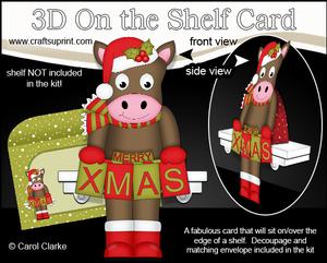 3D on the Shelf Card Kit - Little Christmas Gigi Horse